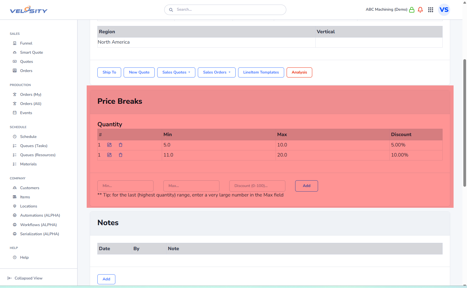 Customer Record Tiers