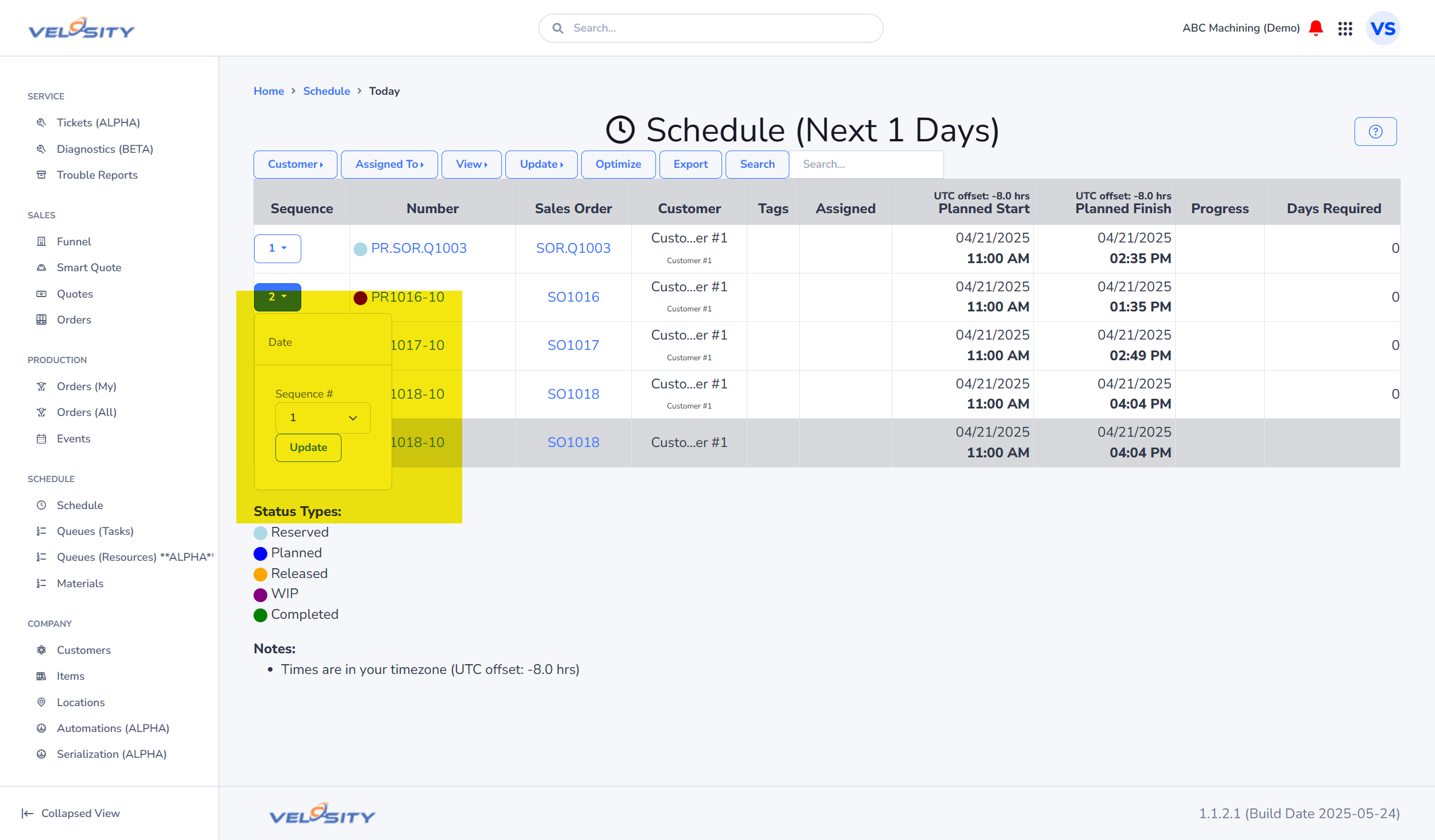 Schedule
